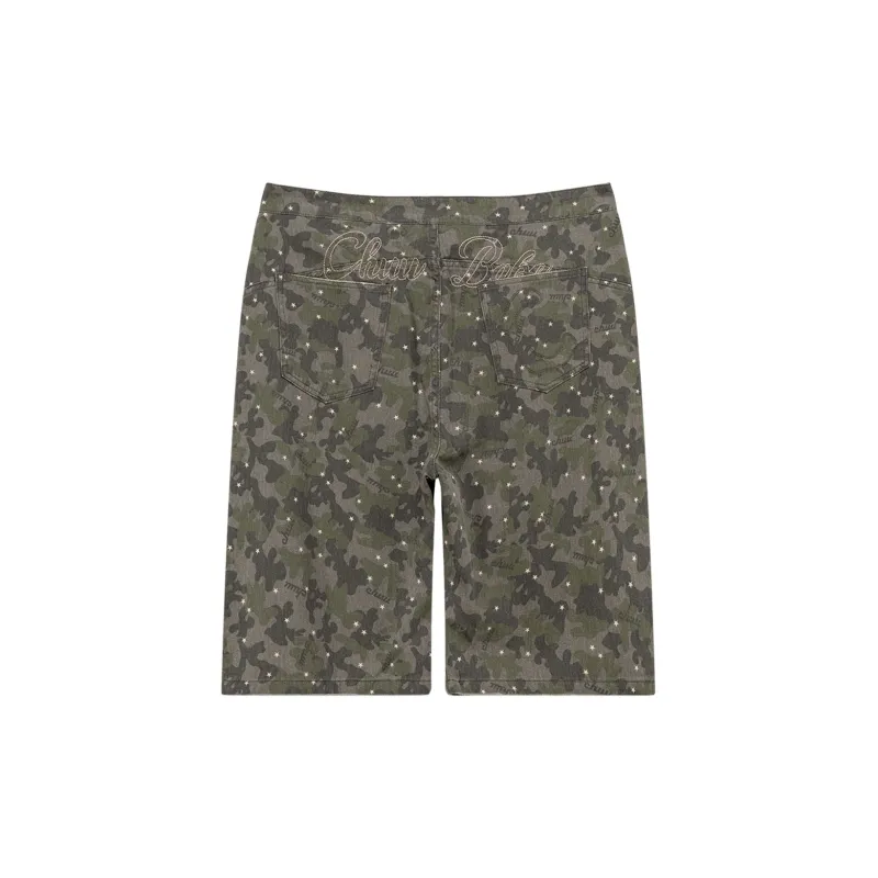 CHUU Casual Pants Women's Green Camouflage-1