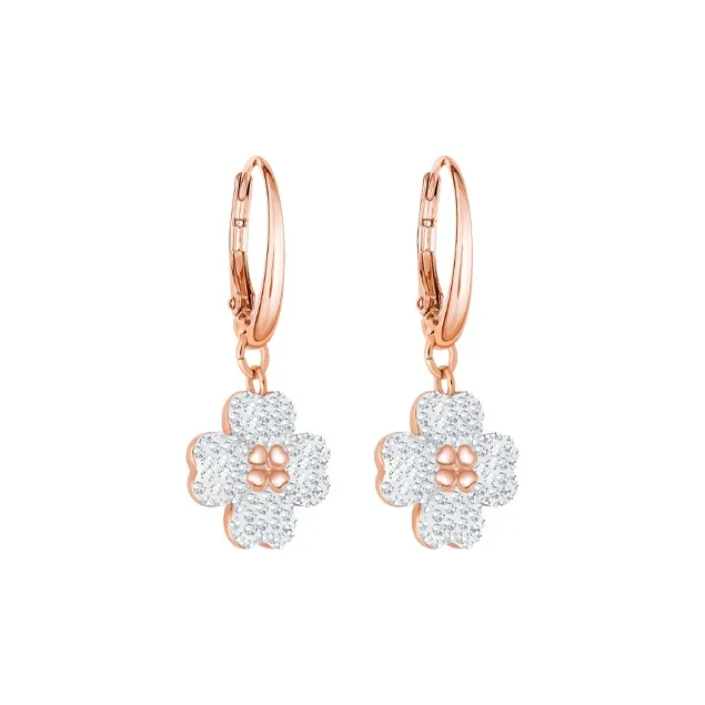 Swarovski Crystal Earrings Women's Rose Gold-1