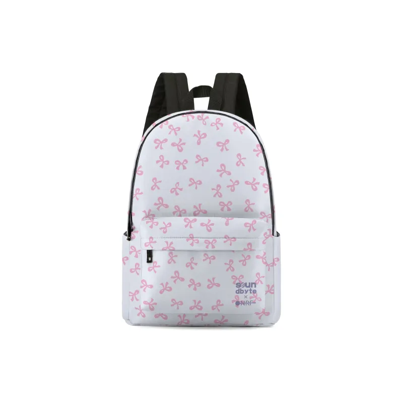 HINY Polyester Backpack Regular Unisex White Pink-0
