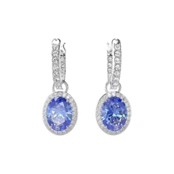 Swarovski Constella Faux Crystal Earrings Women's Blue
