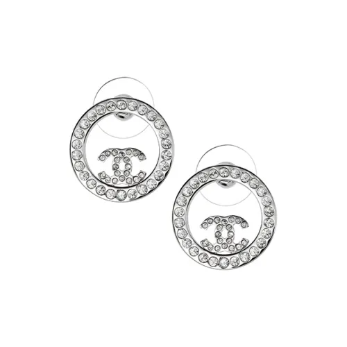 CHANEL Earrings Women's Silver