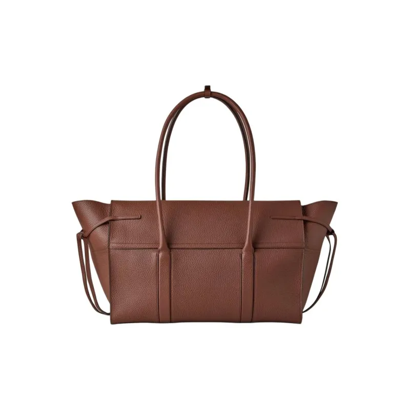 Mulberry Bayswater Textured Leather Handbag Extra Large Women's Bright Umber-2