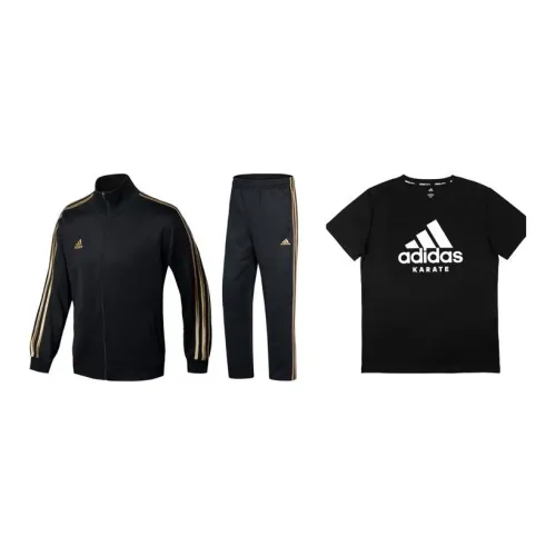 Adidas Casual Sportswear Men Black/Gold/Black Base With White Logo