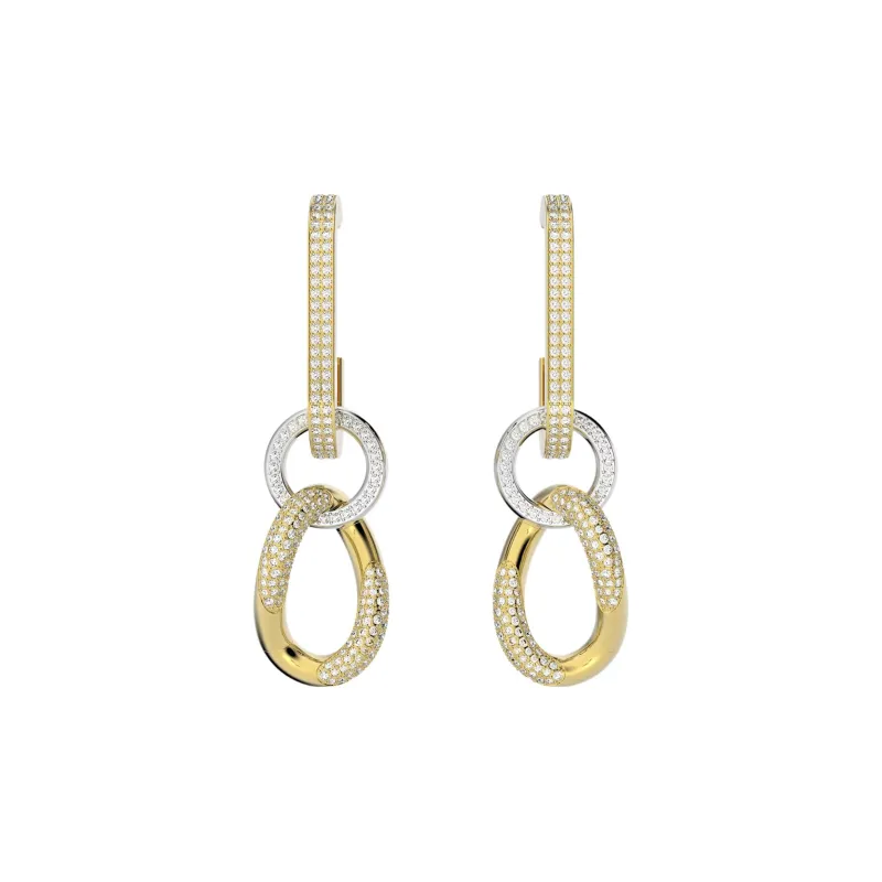Swarovski Dextera Faux Crystal Earrings Women's Gold-0