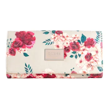 GUESS Artificial Leather Card Holder Wallet Women's Multicolor