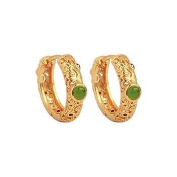 Xiaoyinjiang Ear Cuffs Earrings Silver Hoop Earrings Jasper Women's