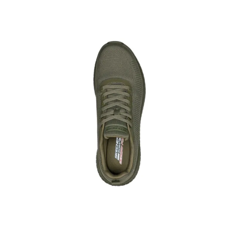 Skechers Bobs Cushioned Slip-Resistant Low-Top Running Shoes Men's Army Green-3