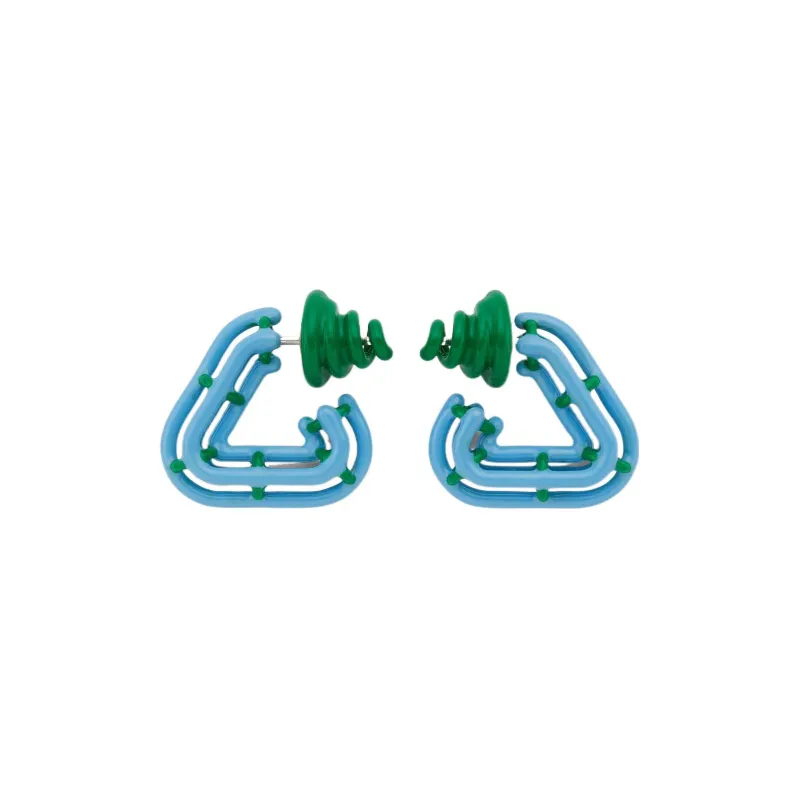 Bottega Veneta Earrings Women's Light Blue/Parrot Green-0