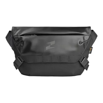 TAJEZZO PVC Messenger Bag, Crossbody Bag Regular Unisex Black