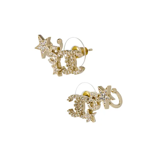 CHANEL Earrings Women's Gold