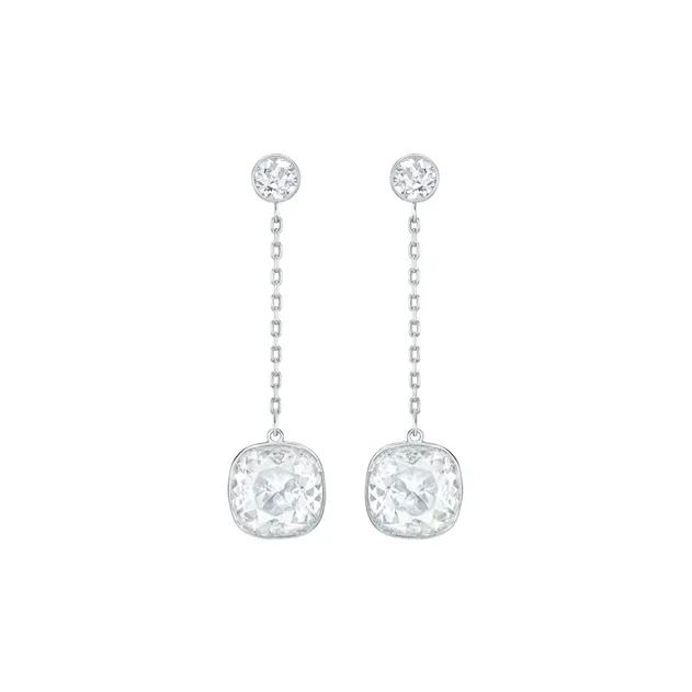 Swarovski Lattitude Earrings Women's White-0