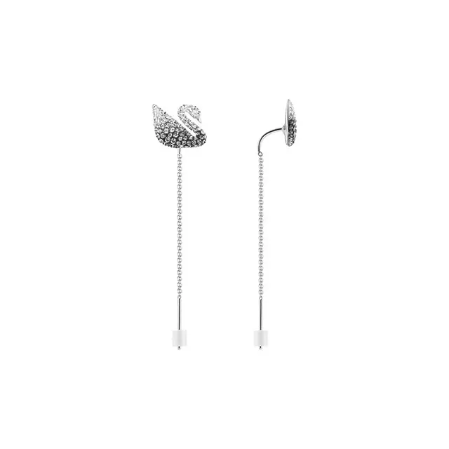 Swarovski Rhodium Plated Earrings Women's-1