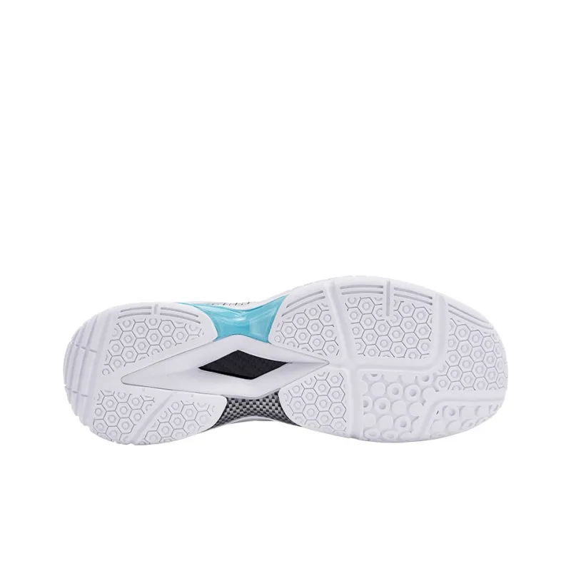 KUMPOO Badminton Shoes Unisex Low Top White Aqua Green-5
