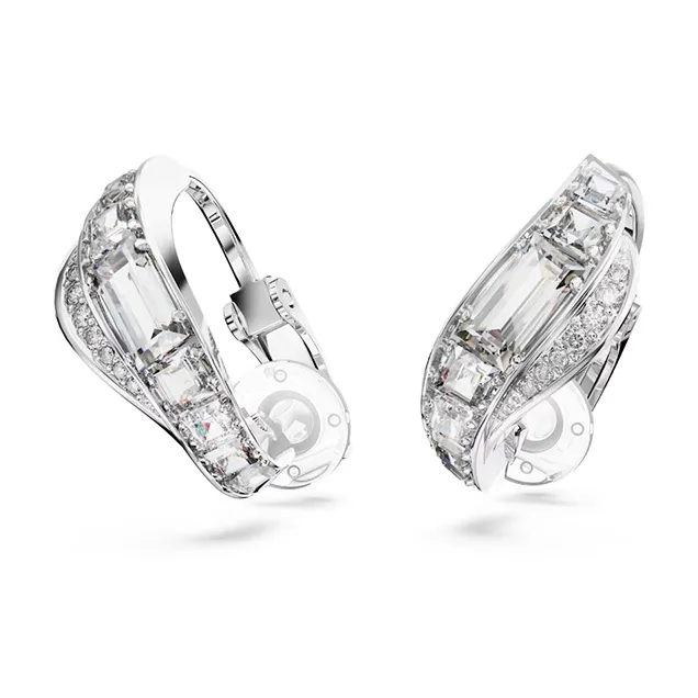 Swarovski Brass Earrings Women's Silver-2