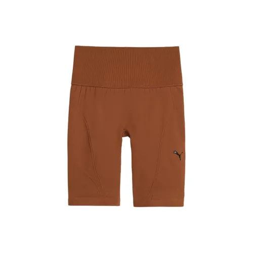 PUMA SHAPELUXE Sports Shorts Women's Brown