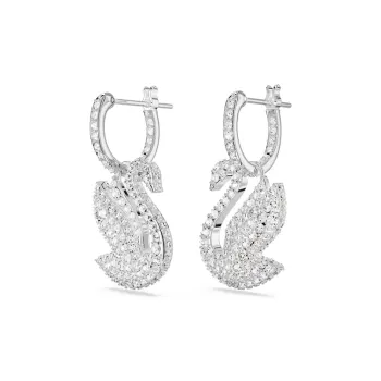 Swarovski Swan Hoop Earrings
