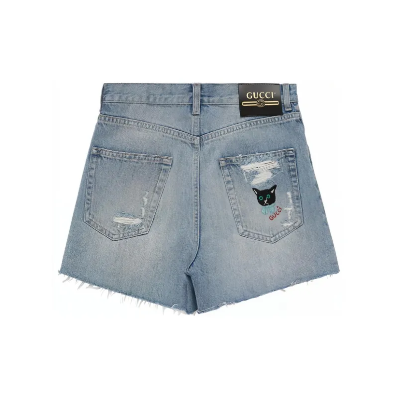 GUCCI Eco washed Denim Shorts-1