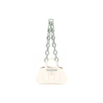 LONGCHAMP Leather Big Bag Handbag Mini Women's Linen