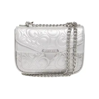 GUESS Artificial Leather Wallet Mini Women's Silver