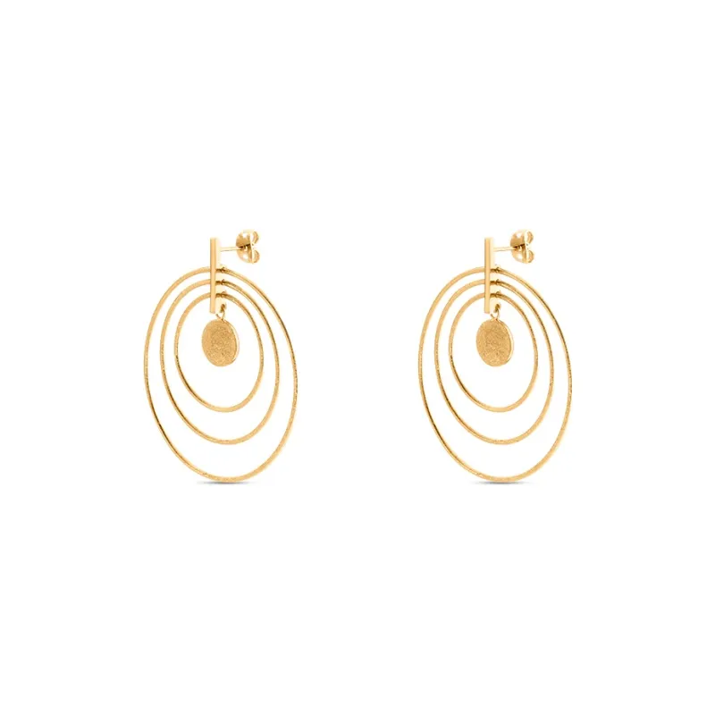 Agatha Alloy Earrings Women's Gold-1