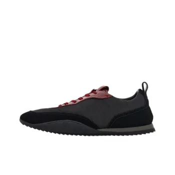 FERRAGAMO Low Top Casual Shoes Men's Black Red