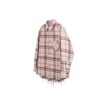 MODITEC Shirt Unisex Red White Plaid