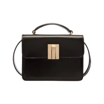 BALLY Patent Leather Calfskin Shoulder Bag, Crossbody Bag, Handbag Mini Women's Black