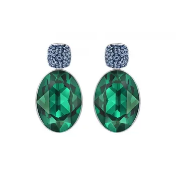 Swarovski Alloy Artificial Crystal Earrings Women's Green