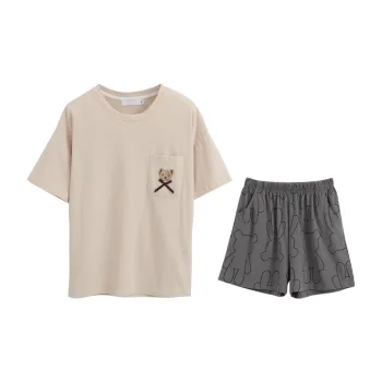 Huggy Kissy Pajama Set Women's Maltose