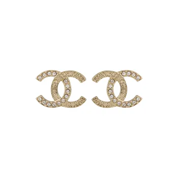 CHANEL Cc Logo Earrings