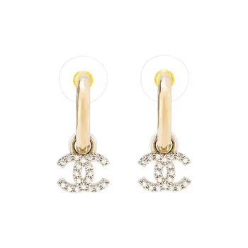 CHANEL Metal/Diamantes Earrings