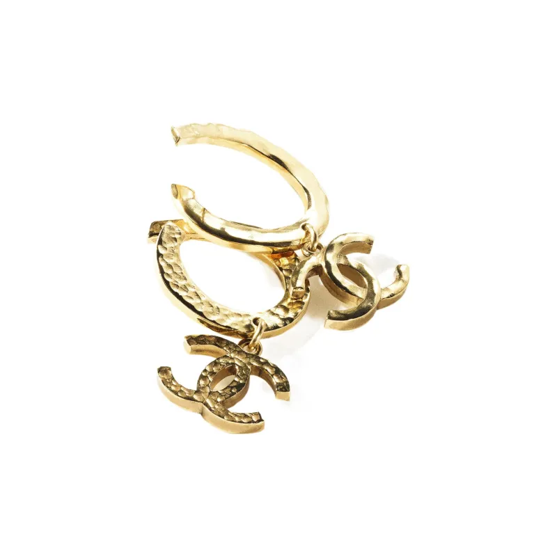 CHANEL Earrings Women's Gold-1