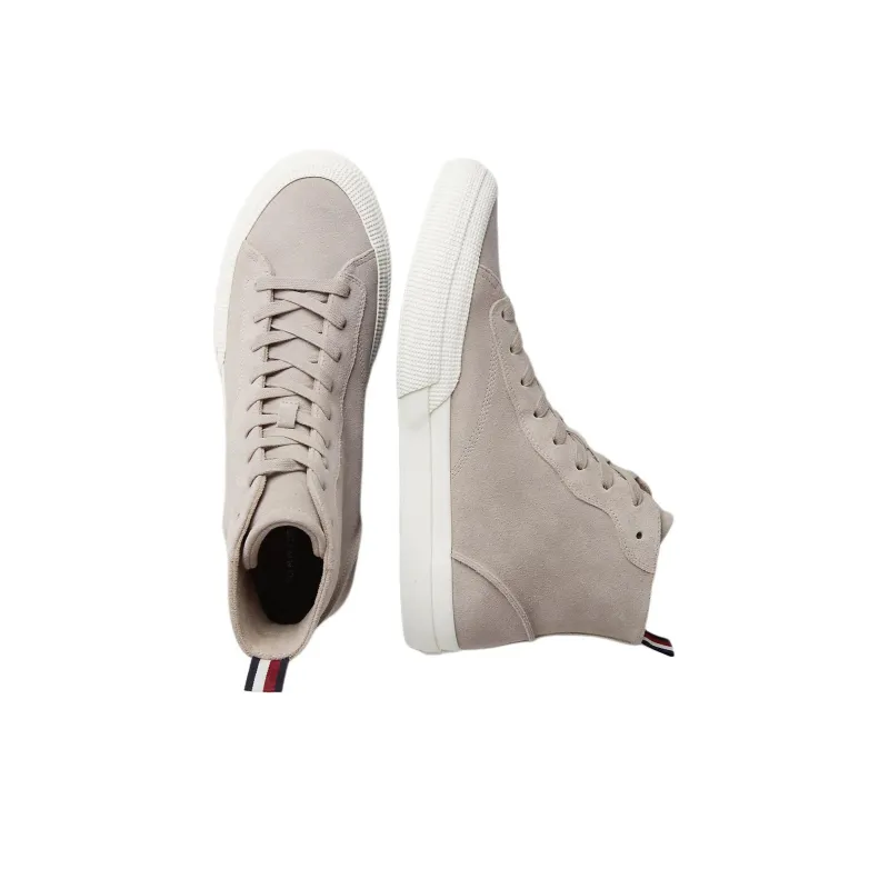 Tommy Hilfiger Wear-Resistant High-Top Skateboard Shoes Men's Dusty Pink-2