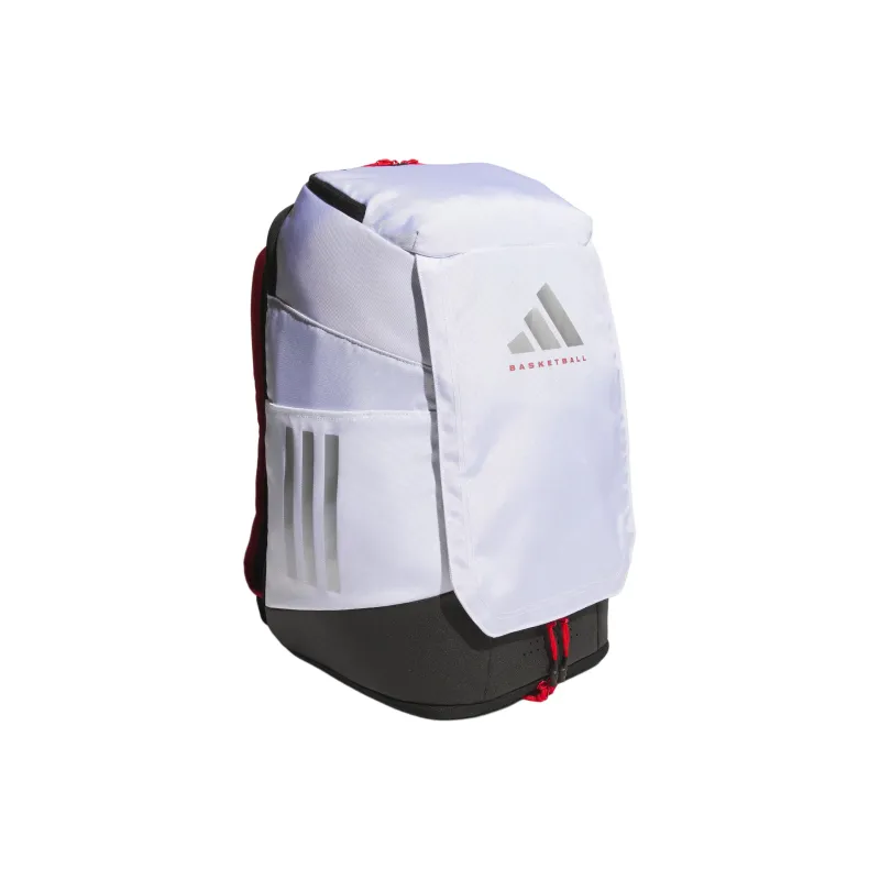 adidas BB Backpack White/Red-1