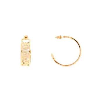 Ferragamo Logo-plaque Hoop Earrings