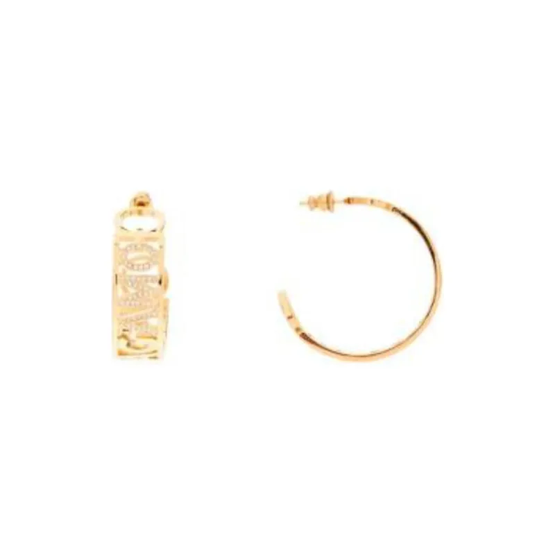 Ferragamo Logo-plaque Hoop Earrings-0