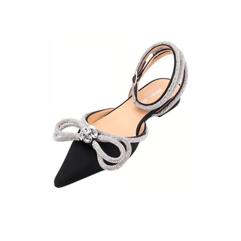 MACH & MACH Double Bow Pointed Toe Ballerina Shoes Women's-3