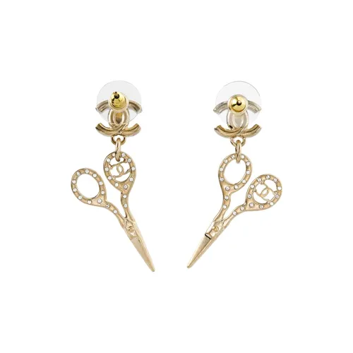 CHANEL Earrings Women's Gold