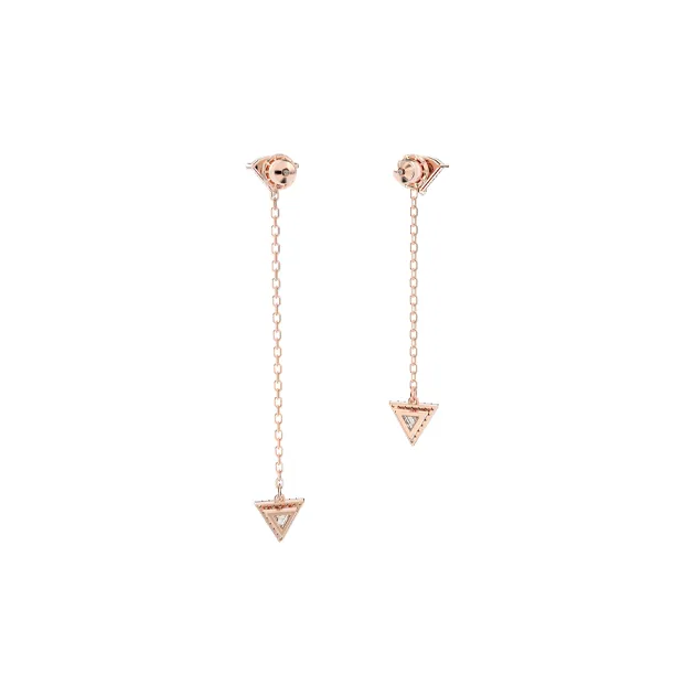 Swarovski Rose Gold Tone Plated Earrings Women's Rose Gold-3