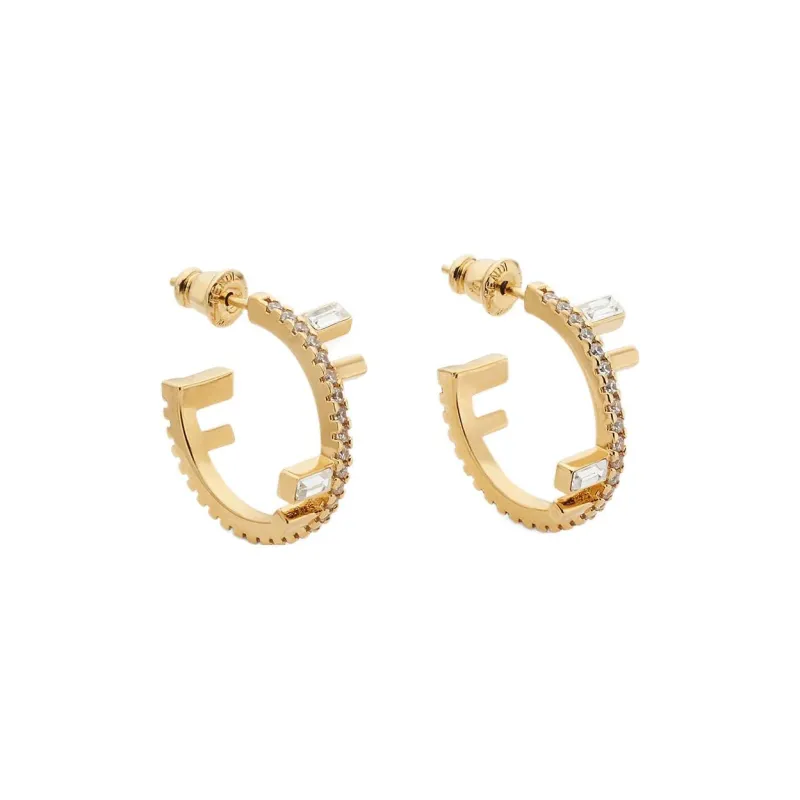 FENDI First Earrings Women's Gold-0