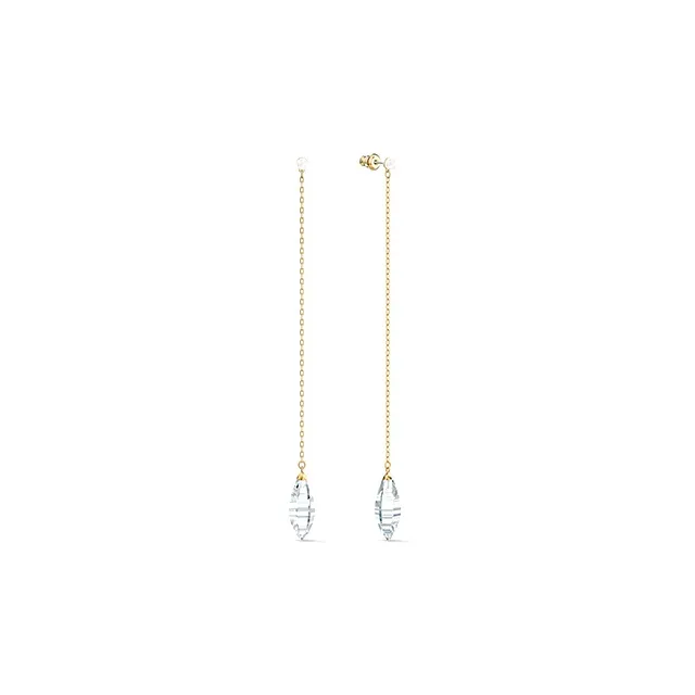 Swarovski So Cool Earrings Women's White/Gold Plated-1