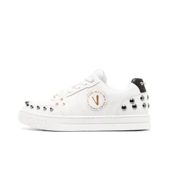 VERSACE JEANS Couture Spiked Stud design Leather Sneakers