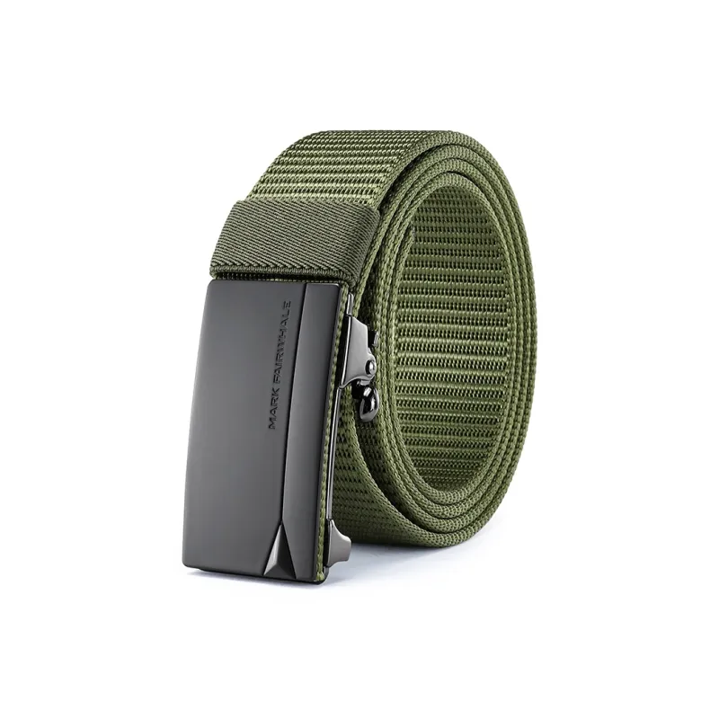 FAIRWHALE Fashion No Buckle Automatic Buckle Nylon Pants Belt Men's Width 3.5CM-0
