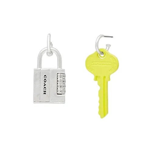 COACH Earrings Women's Silver/Yellow