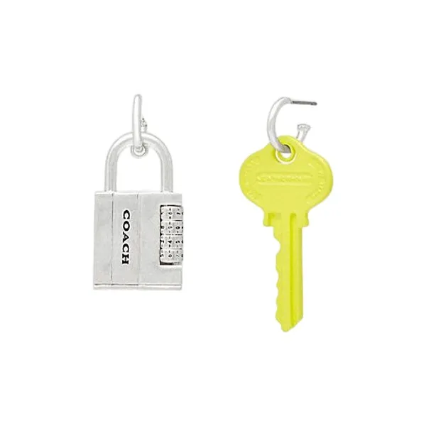COACH Earrings Women's Silver/Yellow-0