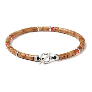 SUSOOK S925 Silver Picture Jasper Bracelets Unisex Earth Tone