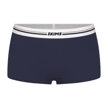 SKIMS FITS EVERYBODY Series LOGO BOY SHORT Underpants Women's NAVY/Marine Blue