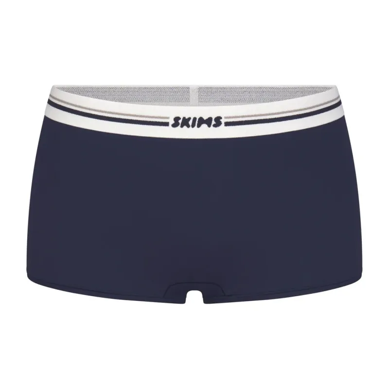 SKIMS FITS EVERYBODY Series LOGO BOY SHORT Underpants Women's NAVY/Marine Blue-0
