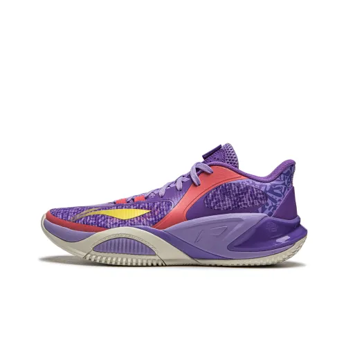 LINING Typhoon 8 Low Basketball Shoes Men Low-Top Light Purple/Flower Ball Purple/Plum Red