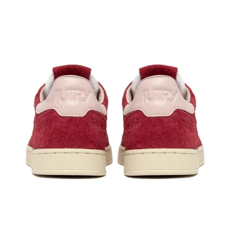 AUTRY New Flat Low Suede 'Red And Powder Pink' Women's-3